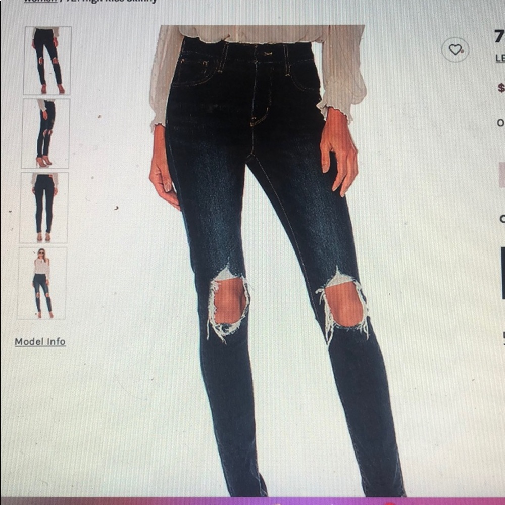 LEVI’S 721 High Rise Skinny in Dark Blue